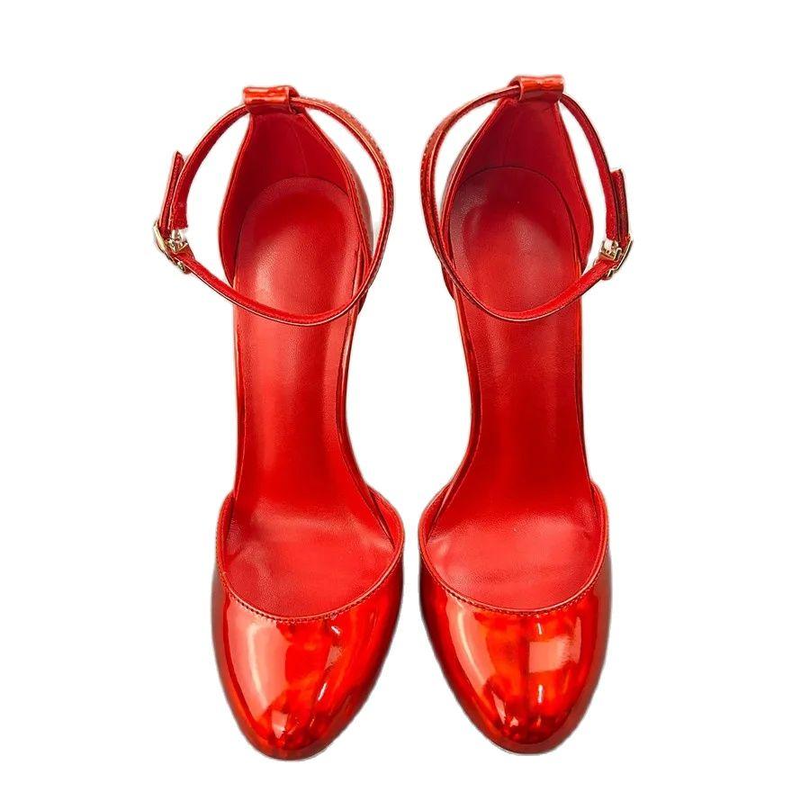 NoEnName_Null Laser Red 2024 Spring Autumn Women  Pumps  12CM Super High Heels Pole Dance Shoes Stiletto Mujer Size 33-45