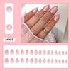 Pink White Gradients Resin Nail Extension Chip-Proof Smudge-Proof Fake Nails for Shopping Traveling Dating
