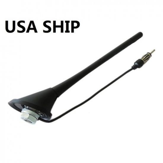 Car AM FM Radio Antenna Aerial Roof Mount Swivel Base Universal Black Auto Parts