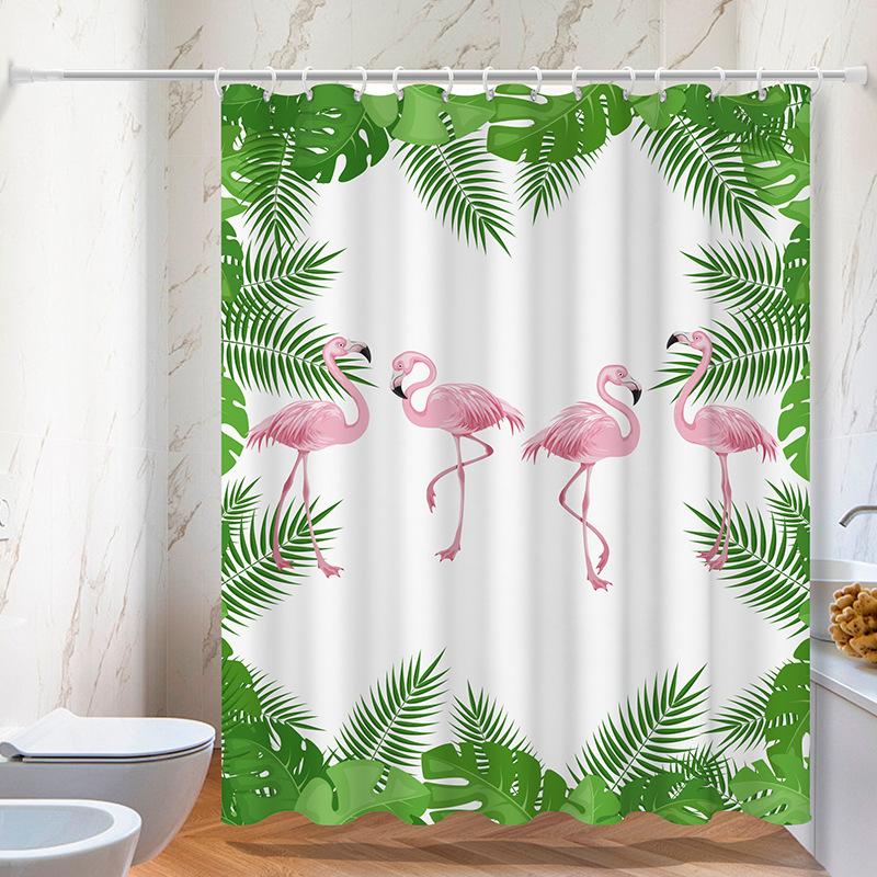 

Beach Scenery Washable Dirt-Resistant Shower Curtain Shower Head Waterproof Polyester Bath Curtain For Home Decor Accessories W60H190(CM)-1 Pcs