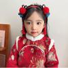Tassel Chinese New Year Headwear BowKnot Hanfu Headwear All-match Red Bow Hairband  Children