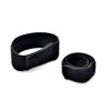 Ziyi 2-Pack Black Elastic Hook and Loop Straps