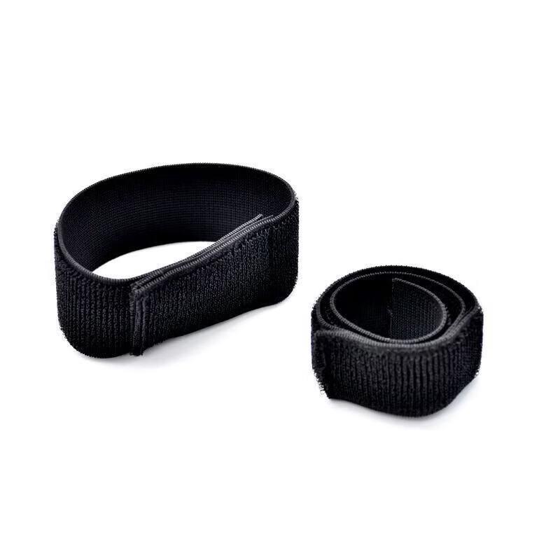 Ziyi 2-Pack Black Elastic Hook and Loop Straps