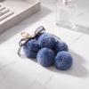 Plush Grape Decorative Pendant Keychain for Handbags, Fuzzy Cluster Bag Charm with Decoration Bow, Fluffy Ball Keyring Backpacks and Purses