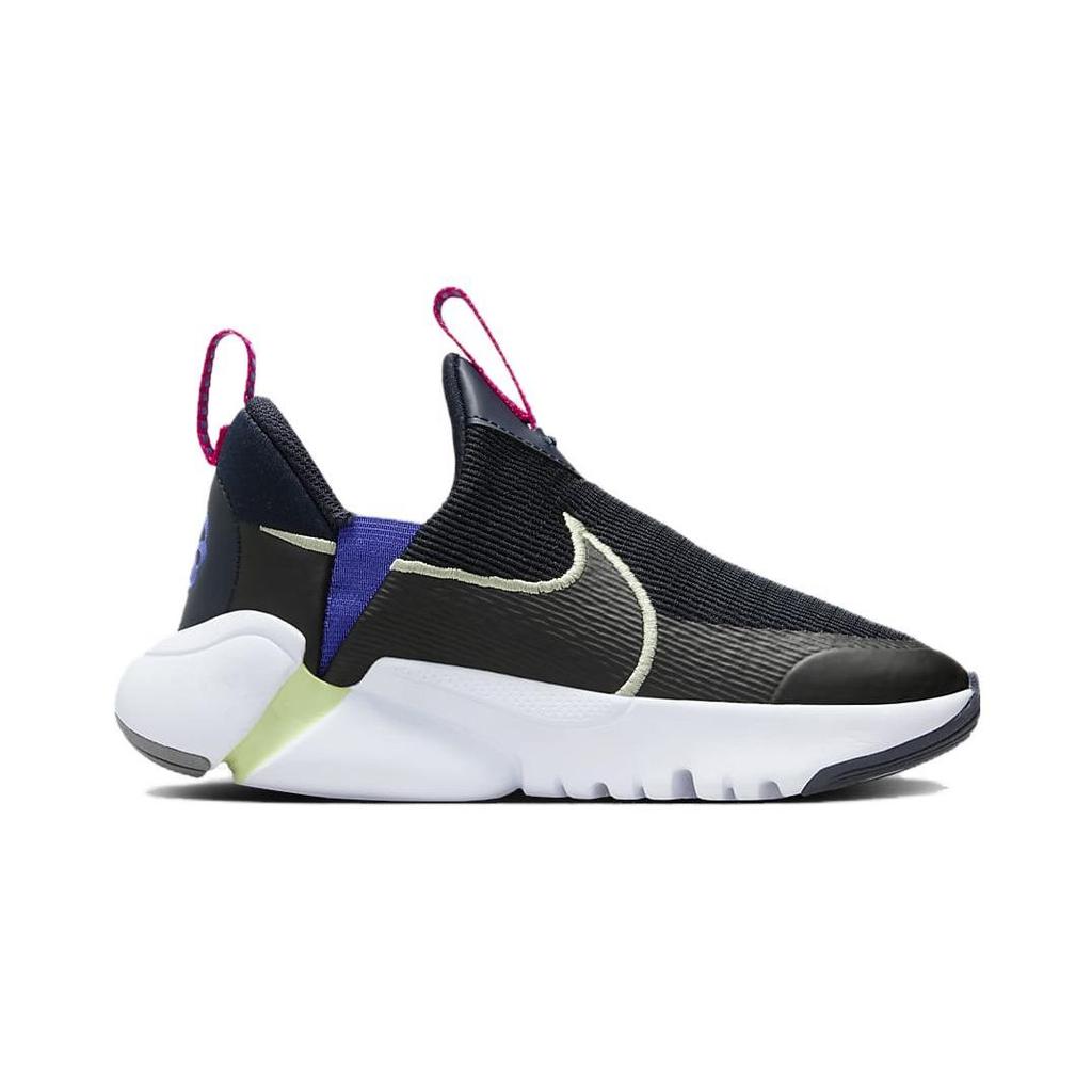 Nike Flex Plus 2 Comfortable Versatile Shock Absorbing Durable Low Top Kids Running Shoes Kids Sneaker Black Green DV9000-400