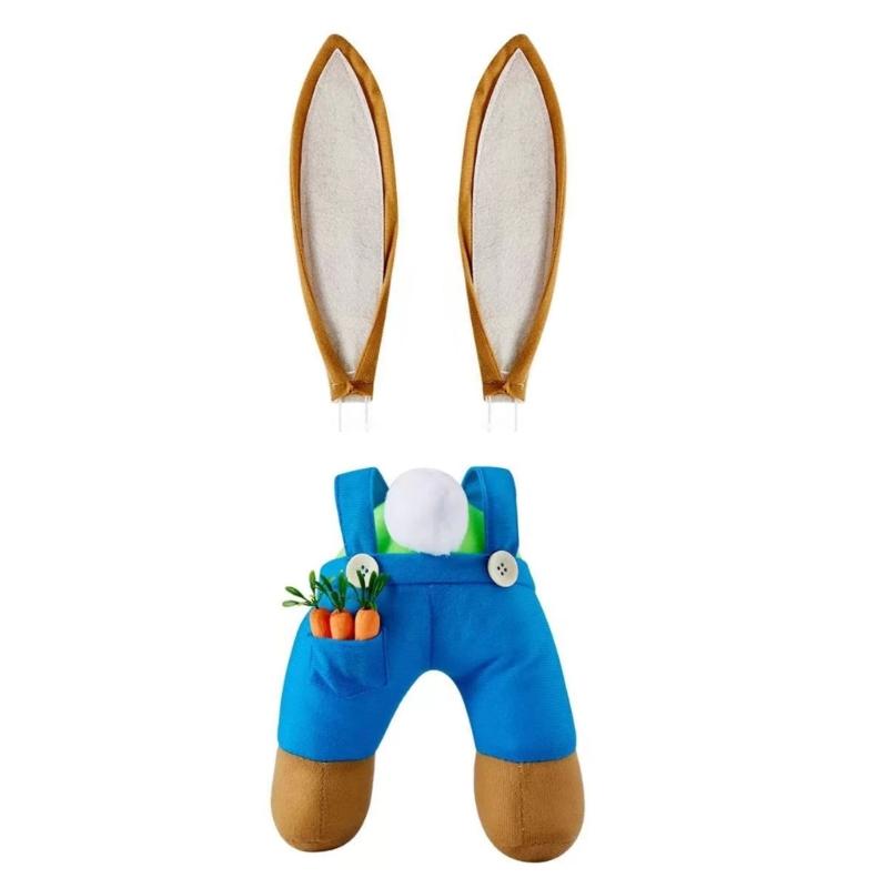Fabric Easter Rabbit Butt and Ears Door Hanging Wreath Decoration Ornament For Holiday Homes And Party
