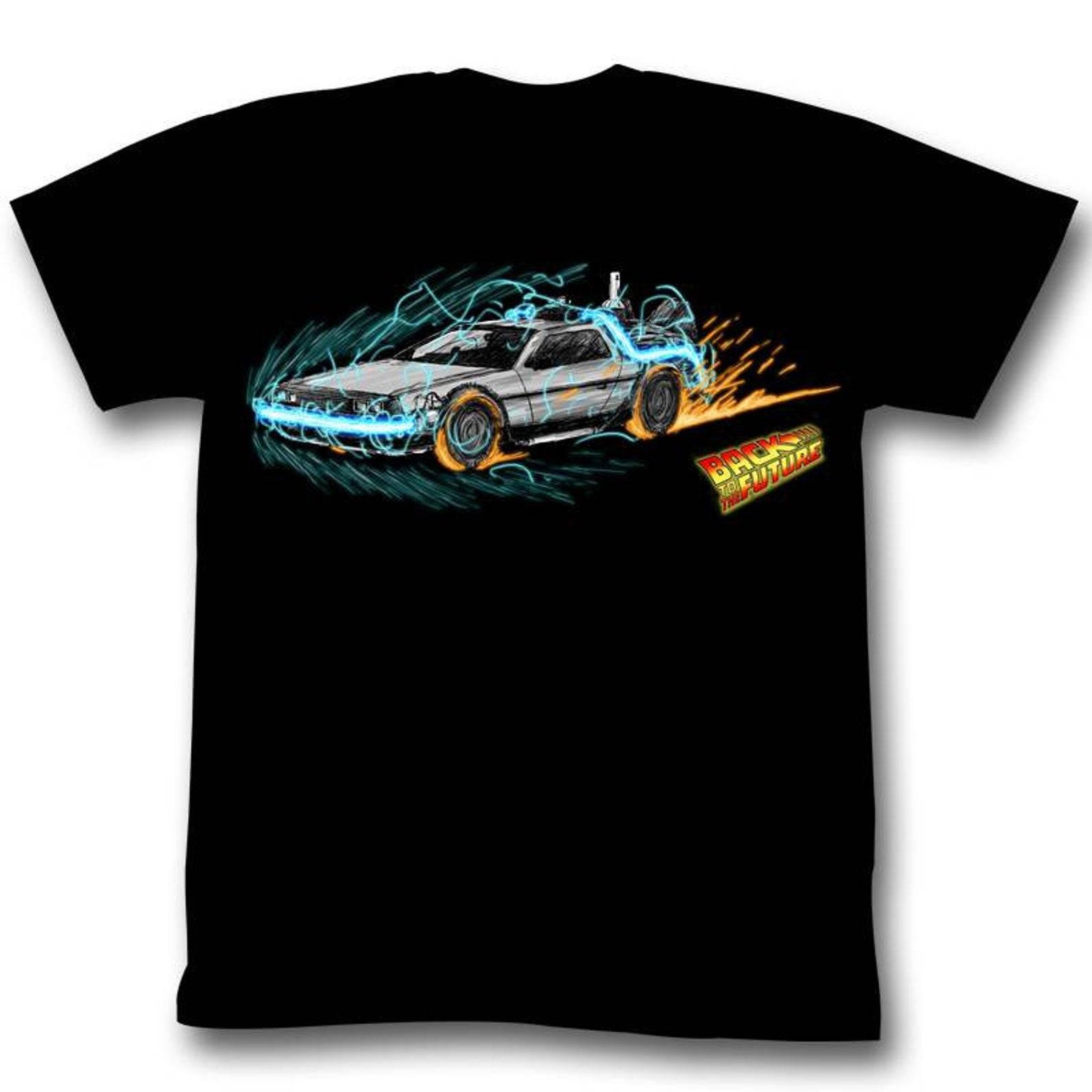 Back to the Future Time Painting Black Adult T-Shirt S