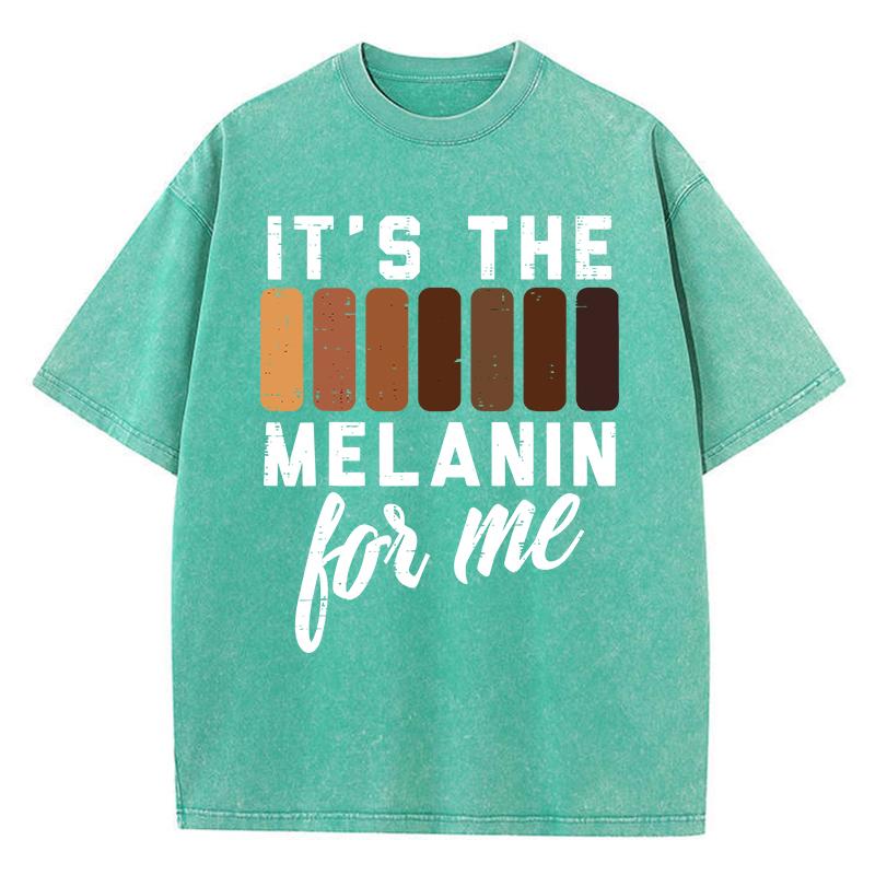 

Винтажные женские футболки с кислотной стиркой It S The Melanin For Me с принтом Футболки большого размера Удобная хлопковая одежда с коротким рукавом 3XL