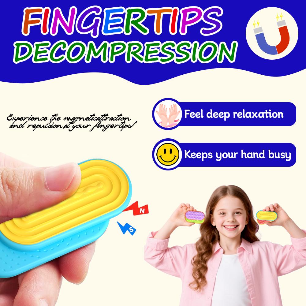 6Pcs/Set Sensory Magnet Toy Silicone Magnetic Slider for Autism Anxiety Stress Relief Toy