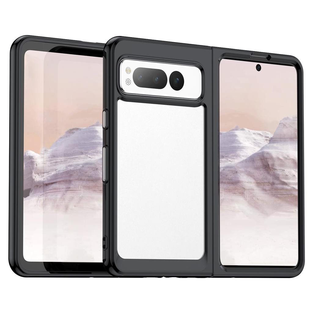 Pre Google Pixel Fold Priehľadný Zadný Kryt Proti Poškriabaniu TPU+Akrylový Kryt na Telefón
