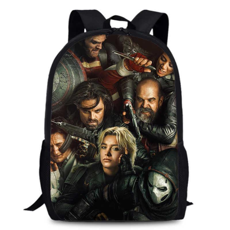 Thunderbolts Kids Durable Backpack 15in Large Capacity Oxford Schoolbag Anime