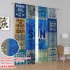 2pcs,2D plane printing Curtain Popular Best Son Collage Polyester (without rod) All Seasons Perfect for Various Rooms,