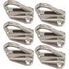 Stainless Steel Hooks Spring Snap Hooks Boat Hardware Clothes Hanger Hooks 6Pcs Spring Snap Attach Rope Hook Fending Hook