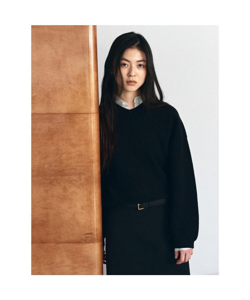 Diaepeocheo 90S V Neck Knit Top Black (Ta6251A055)