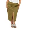 Womens/Ladies Denim Plus Cargo Skirt