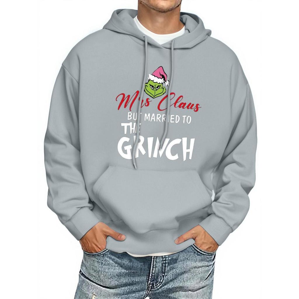 Men's Print Hooded Sweatshirt Long-Sleeve Casual Pullover Hoodie Hooded Sweatshirt