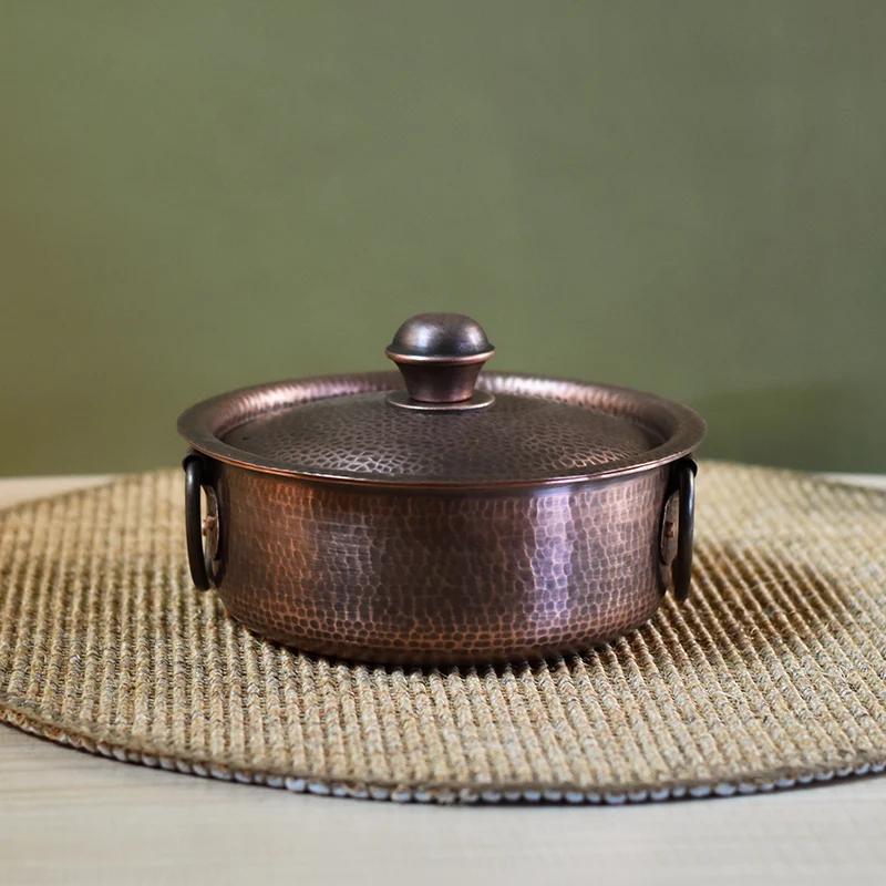 Special Induction Cooker Single Hotpot Hotpot Thickened Manual Copper Pot One Pot for One Person Cooking Copper Hotpot Cookware