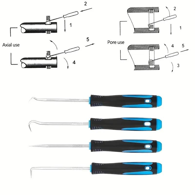 6pcs Pick Hook Set Durable Extra Long O-ring And Seal Remover Craft Hobby Tool Color Randomly Bearing Puller Tool Tools Tools