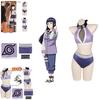 Hyuga Hinata Inspired Naruto Swimsuit Cosplay Costume With Purple Polyester Fabric