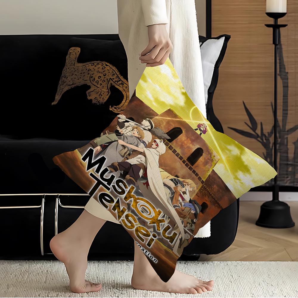 Classic Anime Mushoku Tensei Maple Design Cushion Cover Happy Autumn Harvest Decor Holiday Decorati Pillow Cover
