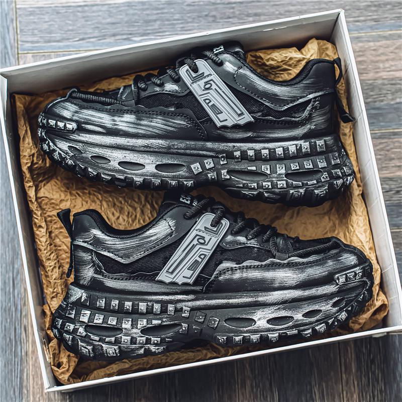 Men's shoes casual shoes soft denim ripped surface breathable running sneakers personalized beggar