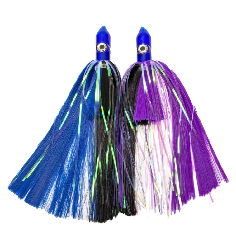 Soft Fishing Lures Squid Skirt Trolling Saltwater Baits for Bass Salmon Trout