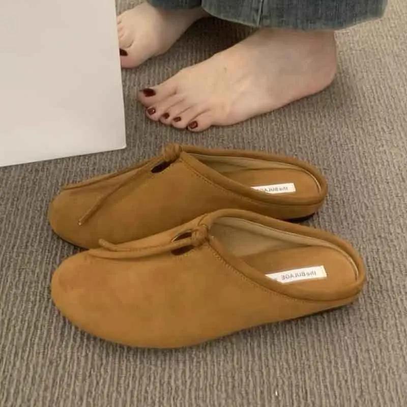 Fashion Women Flats Slippers Casual Slingback Mules Shoes Summer Women's Sandals 2025 New Fashion Slides Cozy Flip Flops Sandalias Mujer