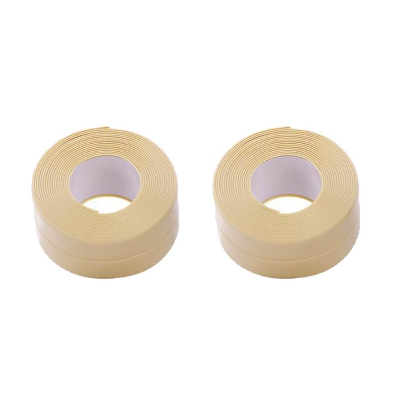 1/2pcs Sealing Tape Strips PVC Self Adhesive Waterproof Wall Sticker For Bathroom Kitchen Seal Caulk Strip Sink Mold Proof TMZ