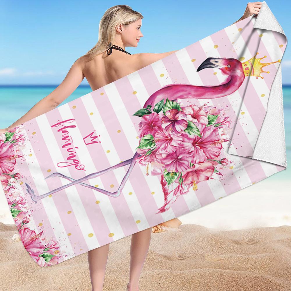 Summer Fruit Collection Digital-printed Polyester Superfine Fiber Double-sided Fleece Beach Vacation Bath Towel, Beach Towel