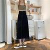 New 2025 Spring-Autumn Medium-Length Denim Skirt For Women High-Waisted Slimming Plus Size Curvy Girls A- Line Hip Covering Skir