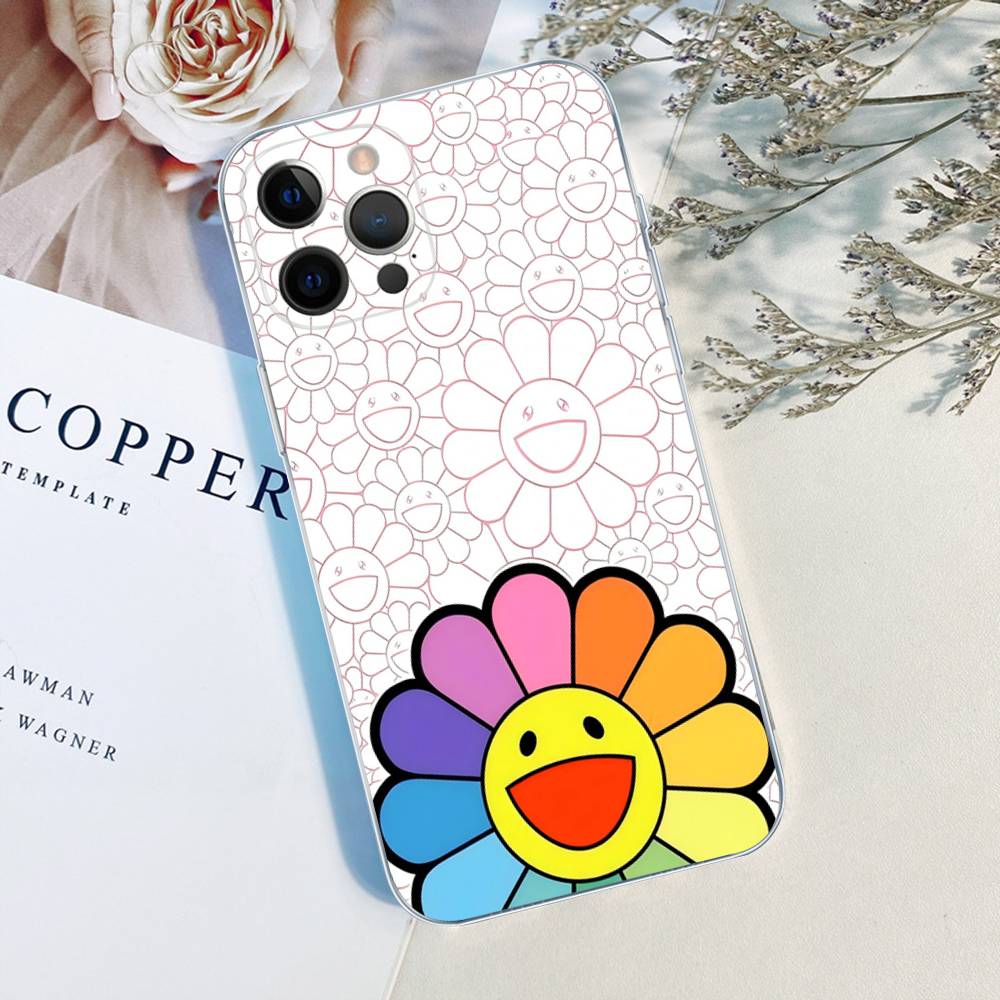 Japanese Artisti M-murakami T-takash Art Transparent Phone Case for iPhone 17 Air 16 Pro Max 15 14 13 12 11Plus Shockproof Cover