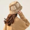 Rabbit Hair Bucket Hat Plush Female Hats Simple Winter Knitted Hat  Skiing