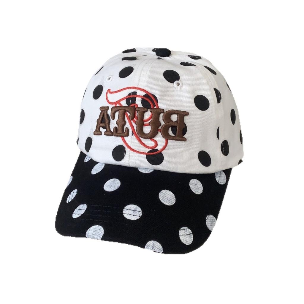 American Retro Polka Dot Baseball Cap Year Contrasting Color Three-Dimensional Embroidery Showing Face Small Sunshade Female Cap