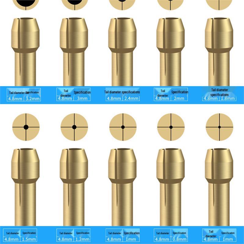 Compact Multi-Function Electric Grinder Chuck Nut - Stainless Steel Collet Accessory