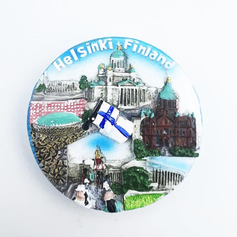 Finlandia Helsinki Souvenir Turistici Magneti da Frigorifero Viaggi in Finlandia Adesivi Magnetici da Frigorifero Decorazioni per la Casa Regali di Matrimonio