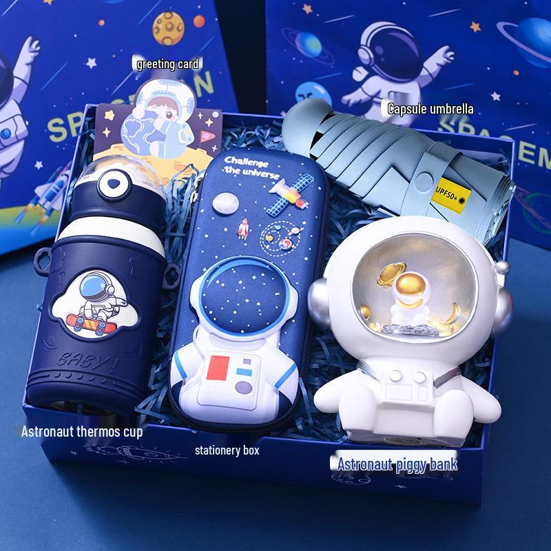 Children's Day Astronaut Stationery Gift Box for 10-Year-Old Boys - Surprise Birthday & Back-to-School Gift