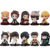 5 Adet Q Versiyon Demon Slayer Oturan Hayalet Bebek Tanjiro Nidouzi Inosuke Zenizu Oyuncak Figürlü PVC Model Hediye