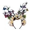 Simulated butterfly headband, fashion exaggerated simulated flower headdress, branch outfit plays the role of a head buckle