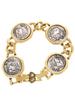 French Retro Ancient Coins, High-End Temperament Retro Gold Woman Ancient Coin Necklace, Bracelet, Earrings, Ring Set.