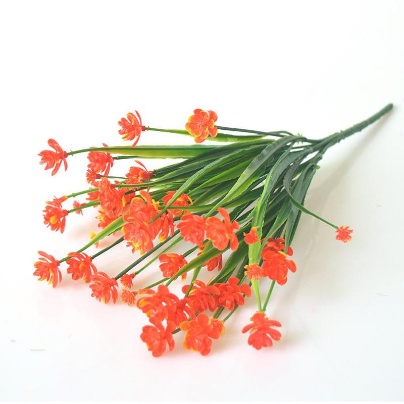 Vibrant Plastic Faux Flowers For Garden And Home Decoration In Various Shades