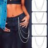 4pcs Pants Chain Multi Layer Wallet Chain Charm Jeans Chains Pocket Punk Chain Hip Hop Rock Style Chains for Women Girls