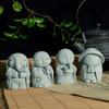 Japonská figurka Buddhy Štěstí Feng Shui Modlící se mnich Socha Miniaturní ozdoba pro akvárium Domácí zahradní dekorace
