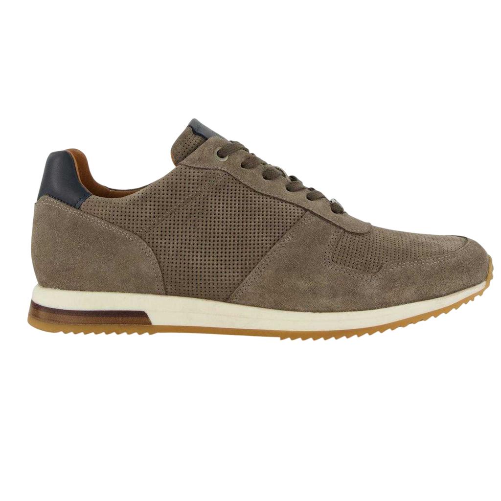 Dune London Mens Lo Trilogy Textured Lace Up Trainers