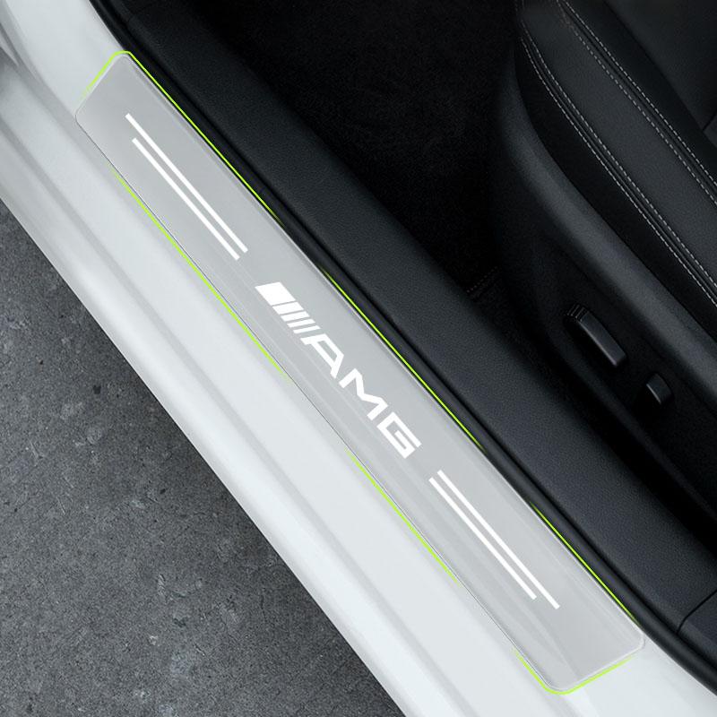 Protector Prag Mașină Autocolant Insignă Decorativă Transparentă Pentru Mercedes Benz AMG W205 W204 W203 W211 C500 C200 C300 A B C E GLA CLA GLKW212 W213 W20