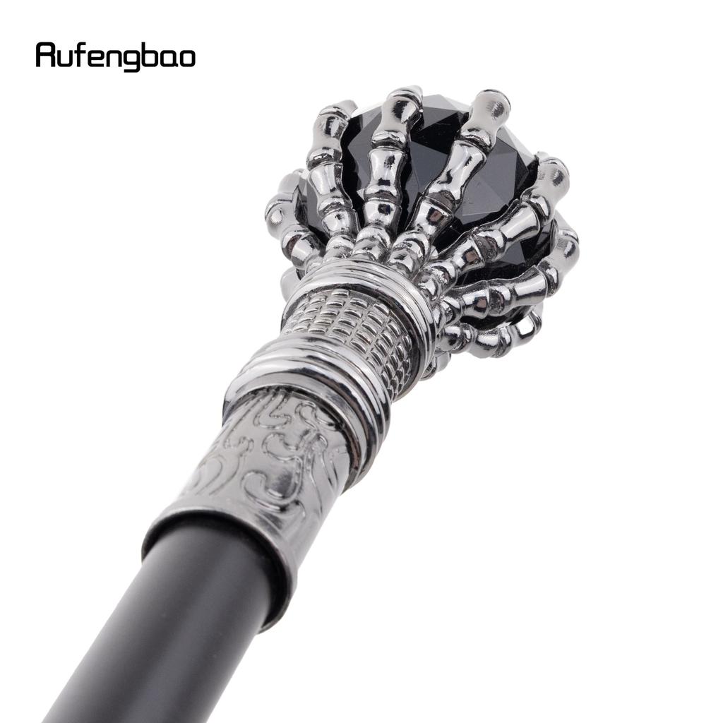 Black Glass Ball Steampunk Cane Fashion Decorative Stick Gentleman Luxury Crosier Knob Walking Stick 93cm