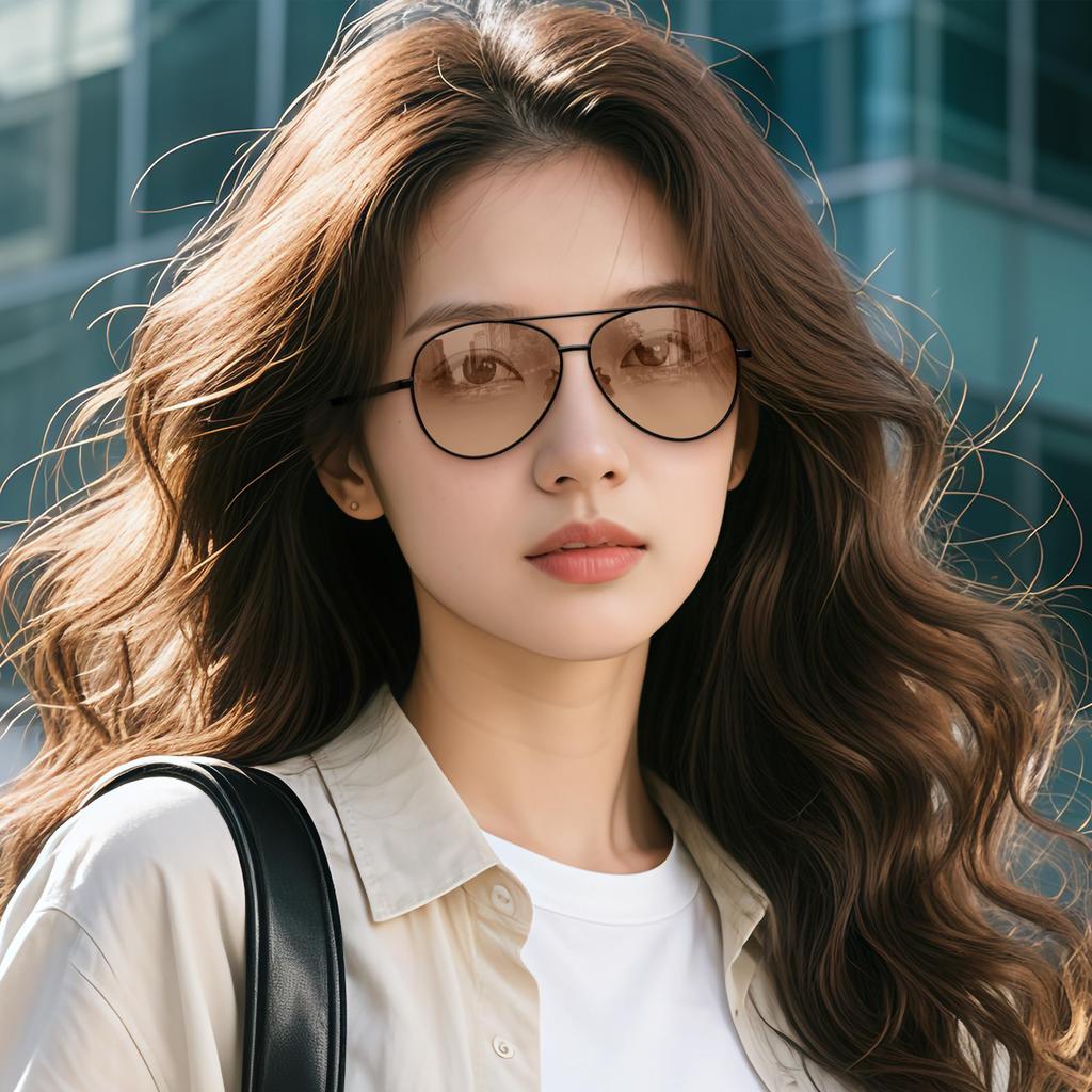 MAIVARDAY Teardrop Sunglasses for Men and Women, Polarized, UV400 Protection, Stylish, Light Brown, Perfect for Driving