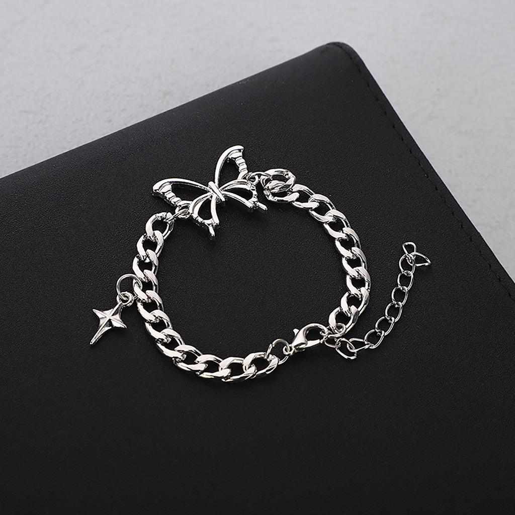 Stilvolles Schmetterlings-Armband Exquisiter Schmetterlingsanhänger Handkette Verstellbares Armband Blickfang-Handketten Schmuck