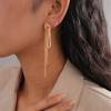 Chain knotted tassel stud earrings metal design earrings earrings