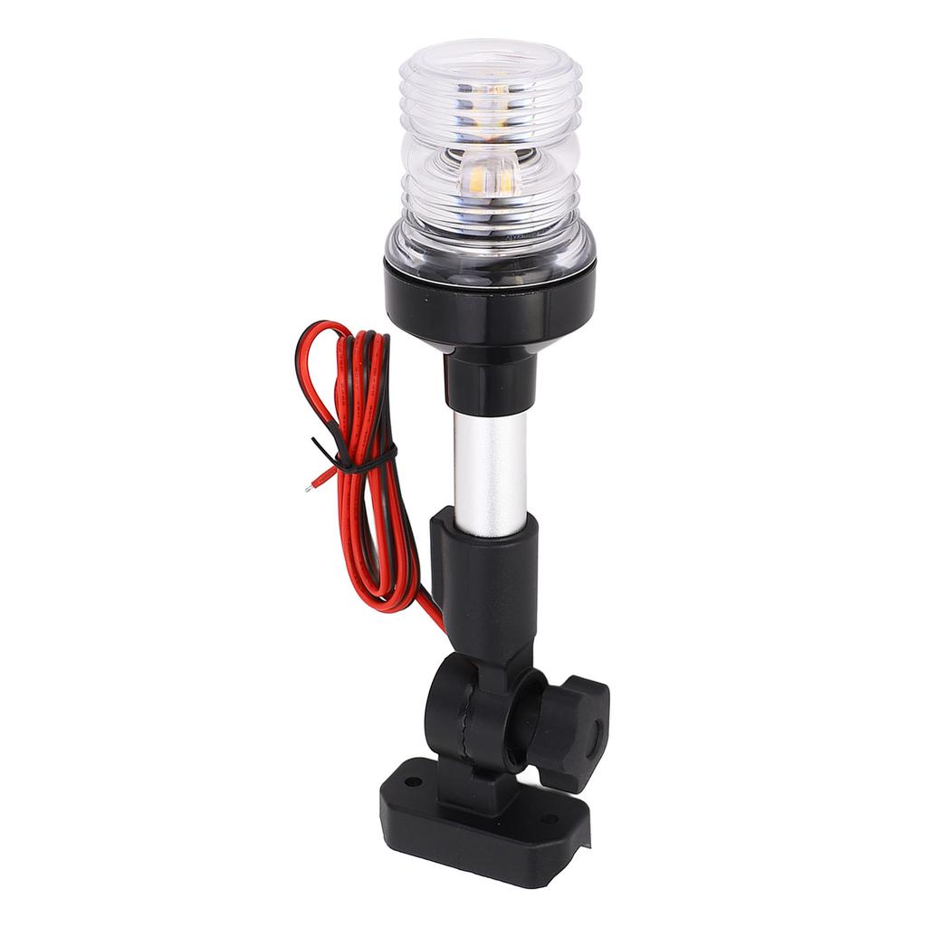 Anchor Light IP67 Waterproof White Light LED 3NM Visibility All Round Fold Down Boat Stern Light for Pontoons Flat