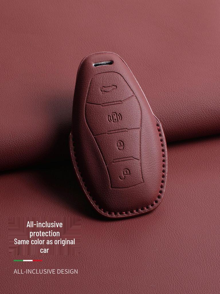Premium Leather Key Case for Hongqi H5 PHEV - Original Interior Style